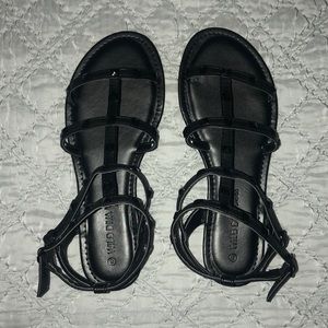 Black Gladiator Sandals